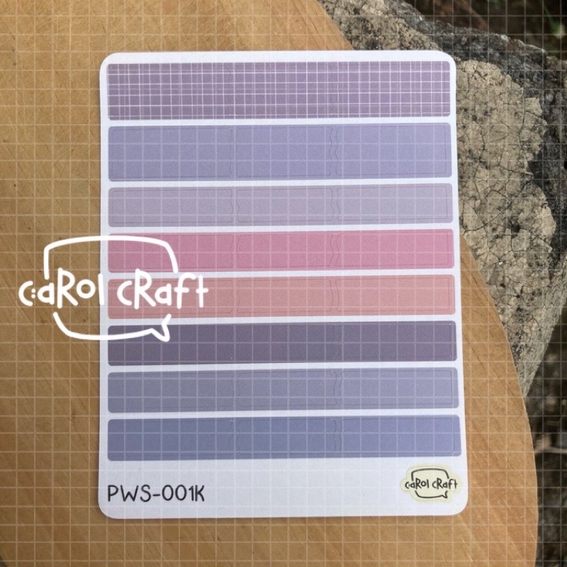 Jual [ CAROL CRAFT ] Washi Sticker Sheet - Plain Color Grid Basic ...