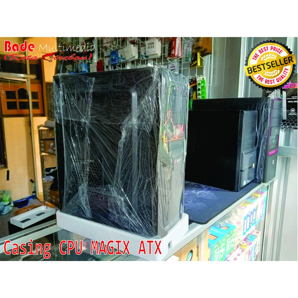 Jual Casing CPU Komputer MAGIX ATX + PSU 500Watt Full Black Edition ...