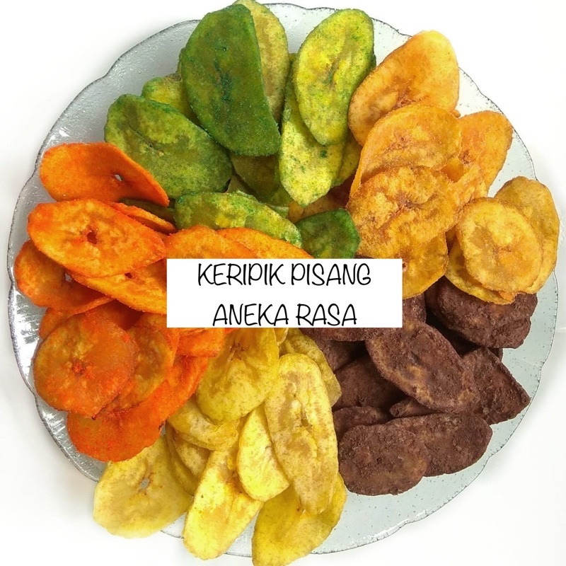 Jual Keripik Pisang Aneka Rasa Coklat Keju Green Tea Balado Kripik