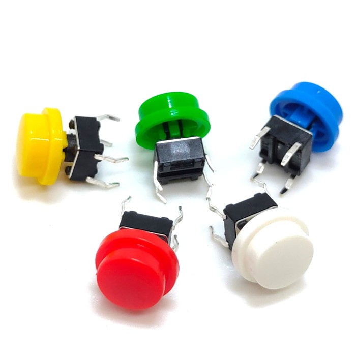 Jual Cap Tutup Push Button Round 6x6x7.3 Knob Tactile Momentary Switch ...