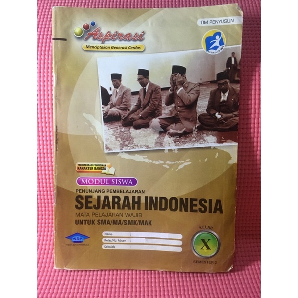 Jual BUKU SEJARAH INDONESIA KELAS 10 / 1 SMA SEMESTER 2 (BEKAS ...