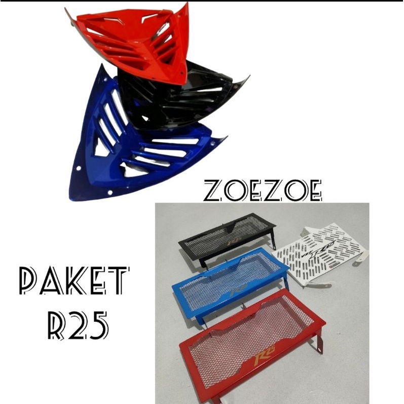 Jual Paket V Grill Yamaha R25 Plus Cover Radiator R25 Tutup Mesin R25 ...