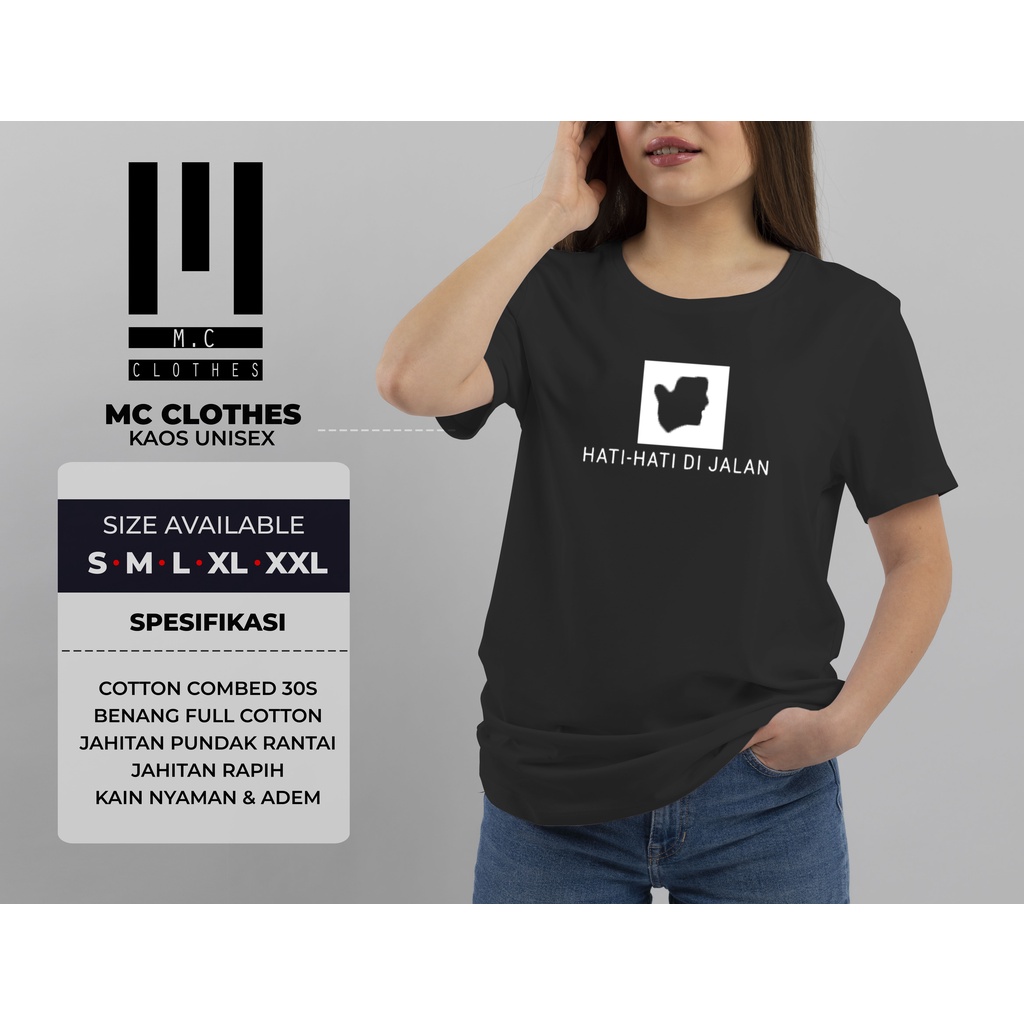 Jual Kaos TULUS HATI HATI DI JALAN Model Unisex pria wanita full katun ...
