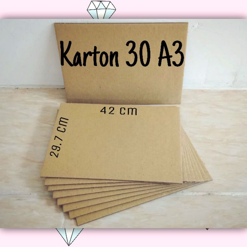Jual Karton A3 no.30/Yellow Board/Greyboard/Karton Hardboard/Karton