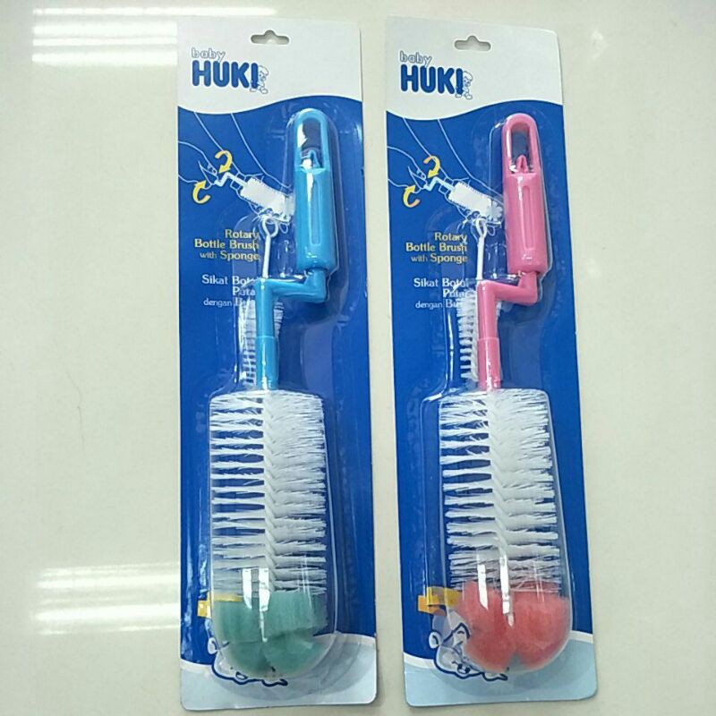 Jual Huki Baby Rotary Bottle Brush With Sponge Sikat Botol Dot Shopee Indonesia