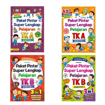 Jual PAKET PINTAR SUPER LENGKAP PELAJARAN TK A & B SEMESTER 1 & 2 (3 IN ...