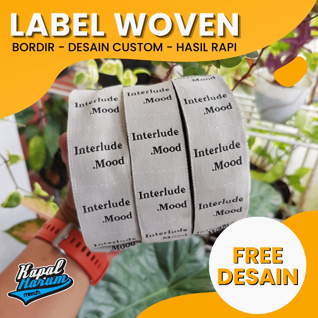Jual 300 LUSIN KAPALHARUM LABEL WOVEN / LABEL BORDIR / WOVEN BORDIR ...
