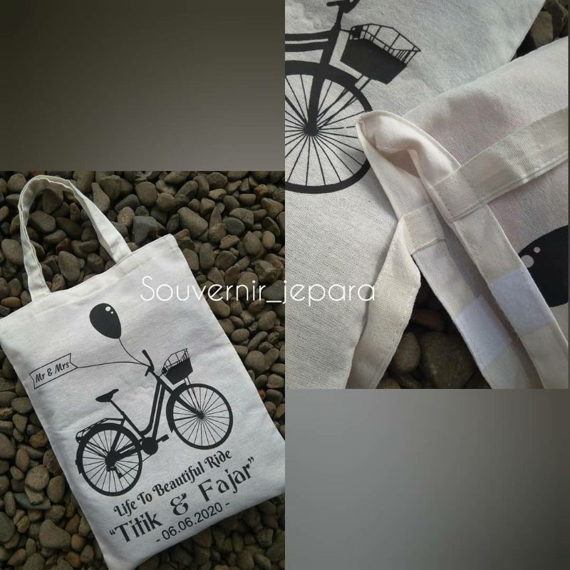 Jual Totebag Suvenir Pernikahan Wedding Nikah Gerabah Ultah Penganten Ulang Tahun Unik Lucu 4111