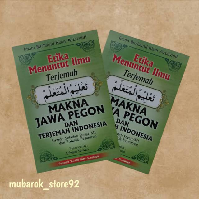 Jual Terjemah Ta'lim Muta'alim Makna Jawa Pegon & Indonesia JPI Kitab ...