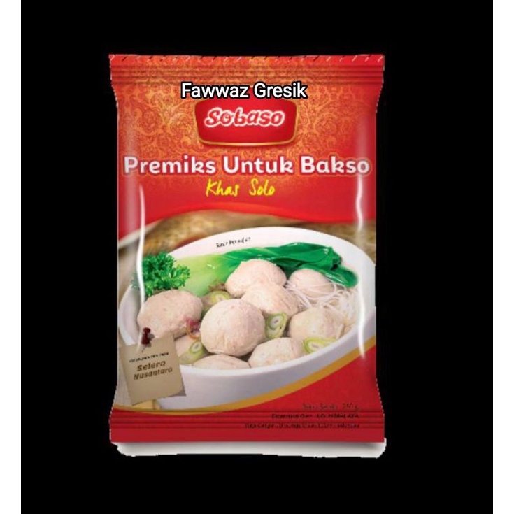 Jual Sobaso Premiks Bakso Khas Solo 250gr Tepung Premiks Bakso Khas