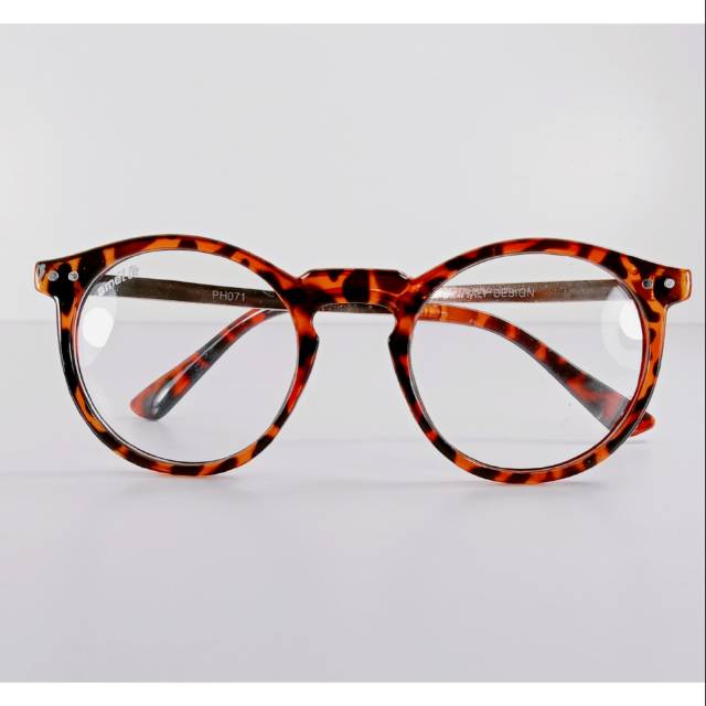 Jual Frame Kacamata Bulat Leopard Italy Design Shopee Indonesia