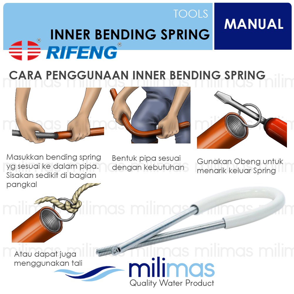 Jual RIFENG - Inner Pipe Bending Spring Stainless Ukuran 1216 (1/2 ...
