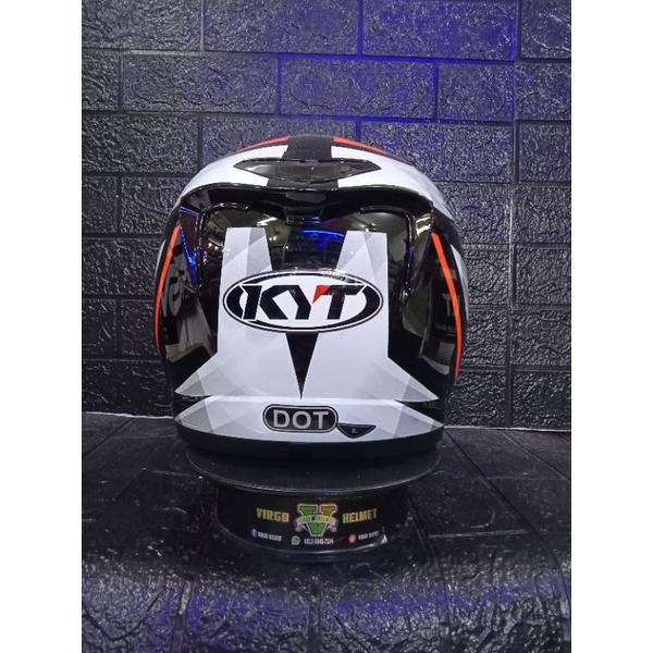 Jual HELM FULLFACE KYT K2 RIDER MOTIF DIAMOND BLACK WHITE DOUBLE VISOR ...