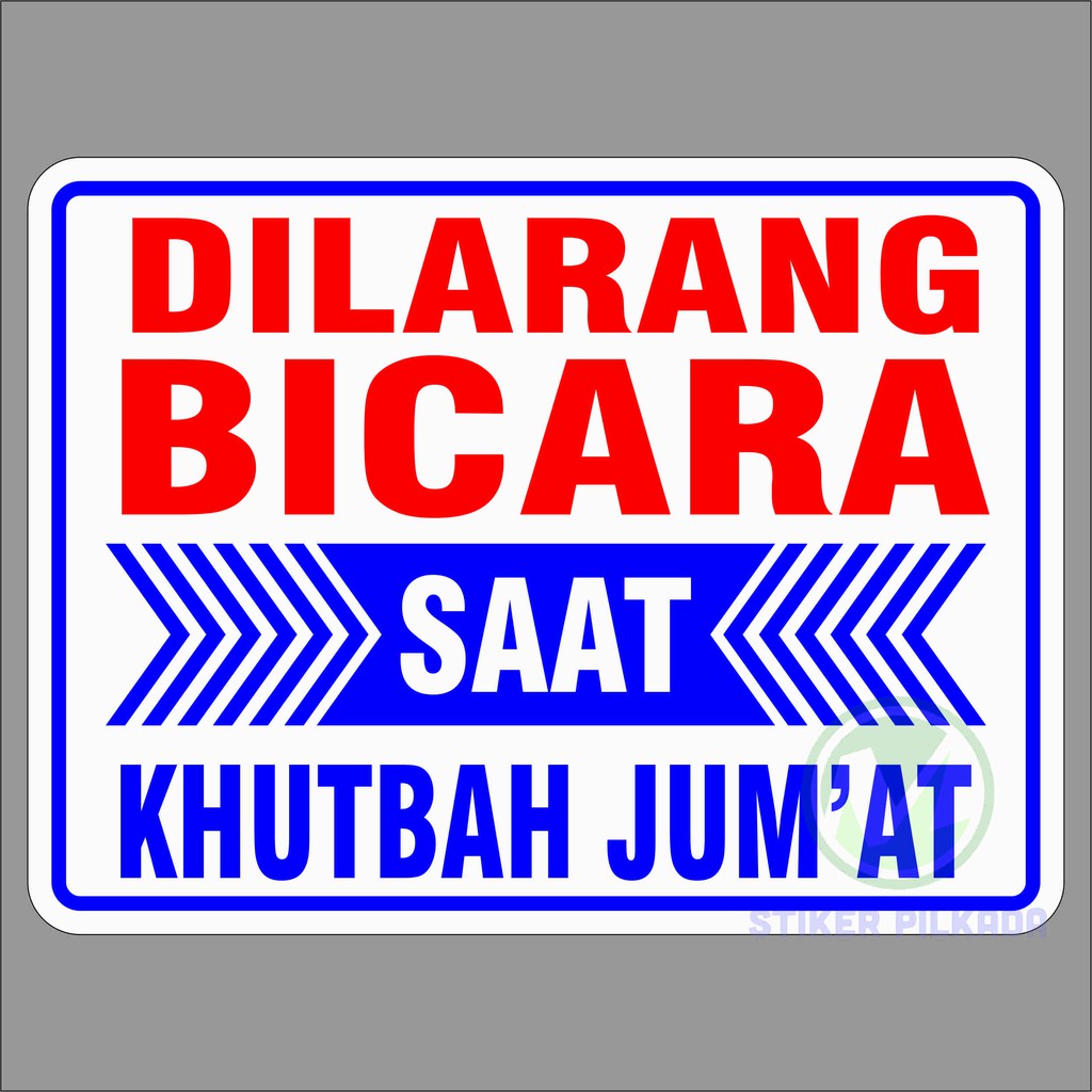 Jual STIKER VINYL DILARANG BICARA SAAT KHUTBAH | Shopee Indonesia