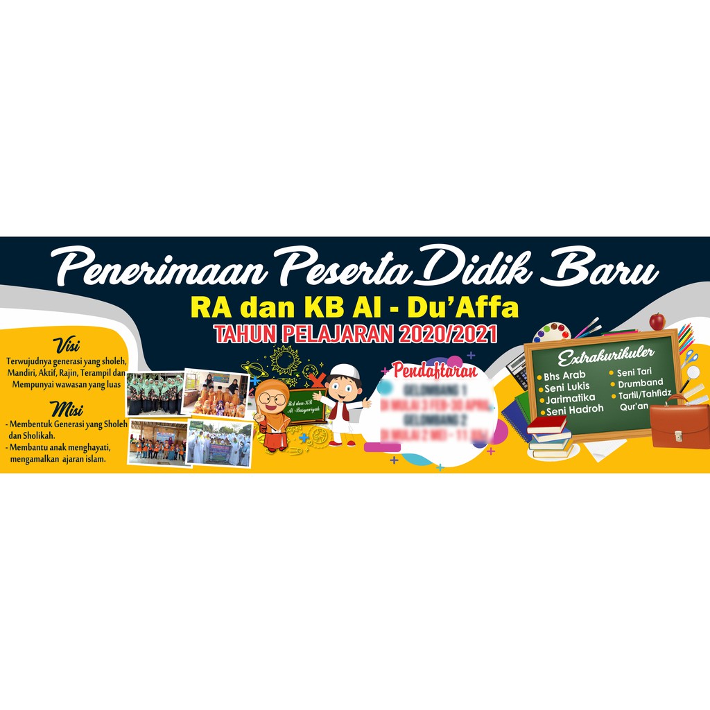 Jual DESAIN/CETAK BANNER PPDB PAUD/RA/KB SD/TK MURAH | Shopee Indonesia