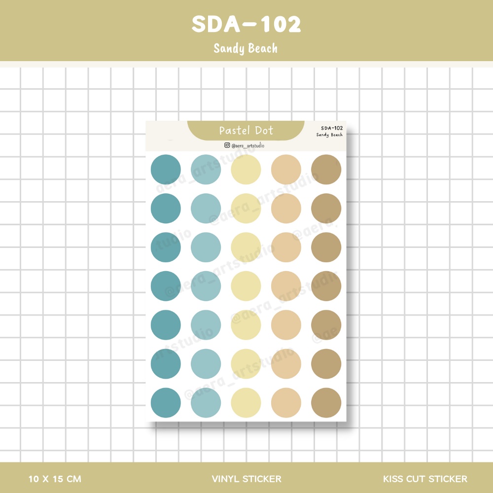 Jual Pastel Dot Deco Sticker By Aera Art Studio Stiker Bulat