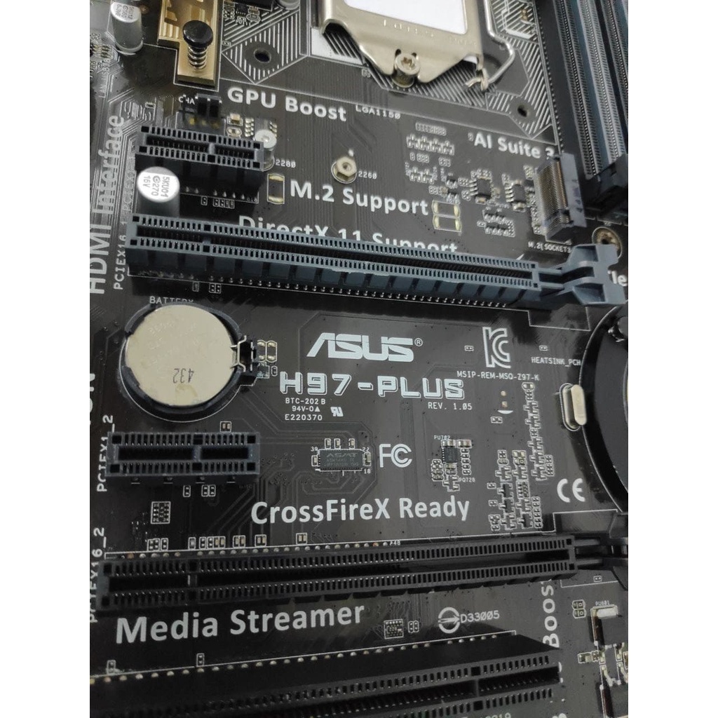 Jual Motherboard H97 Asus H97-PLUS Intel Haswell Socket 1150 DDR3 4 ...