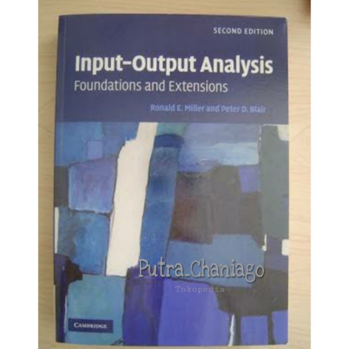 Jual Buku Input-Output Analysis Foundations And Exrensions Second ...