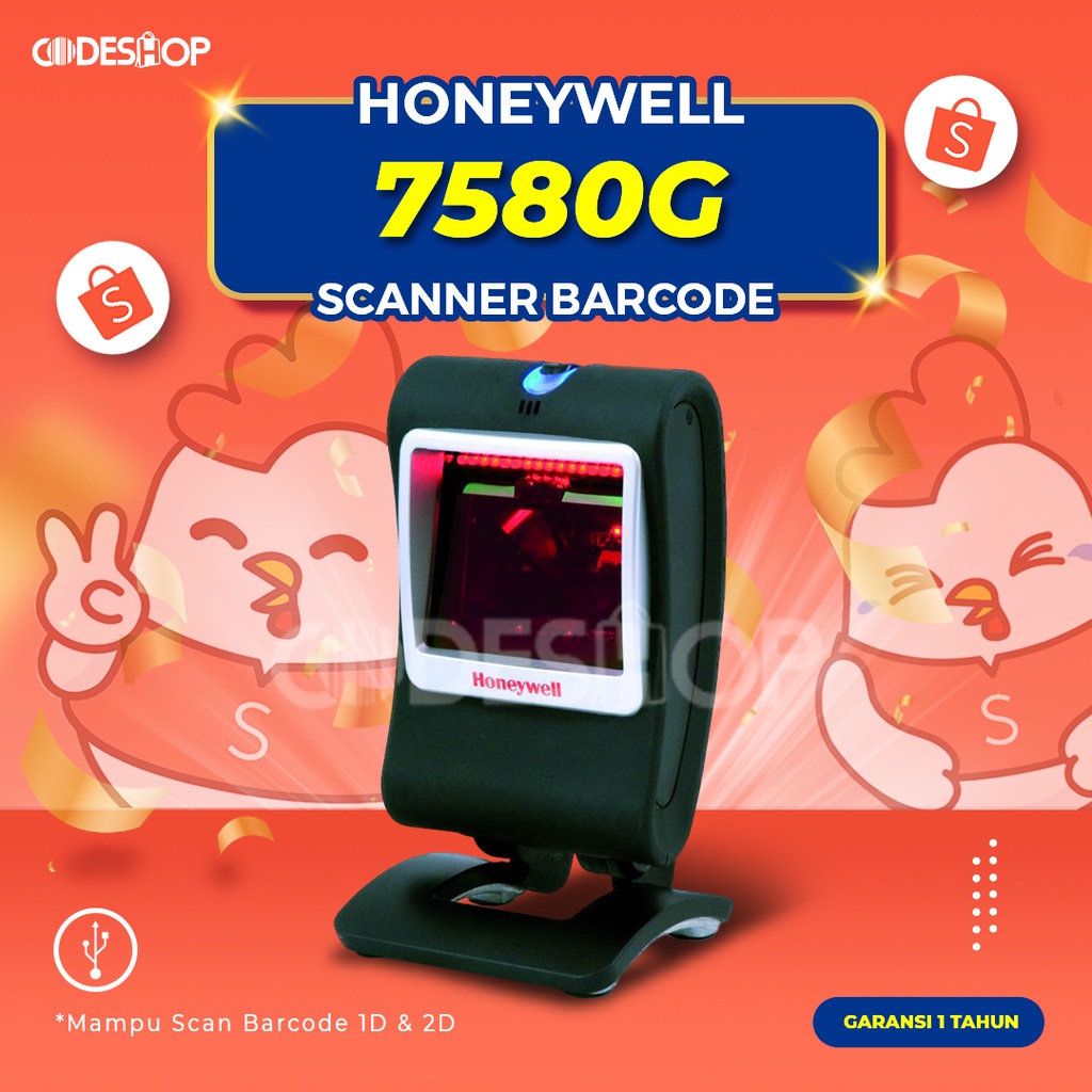 Jual Honeywell 7580G Barcode Scanner 2D USB | Shopee Indonesia