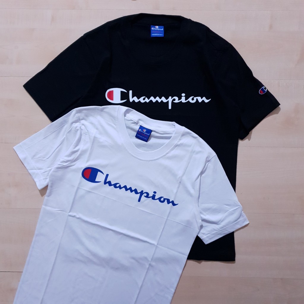 Harga champion hot sale script tee