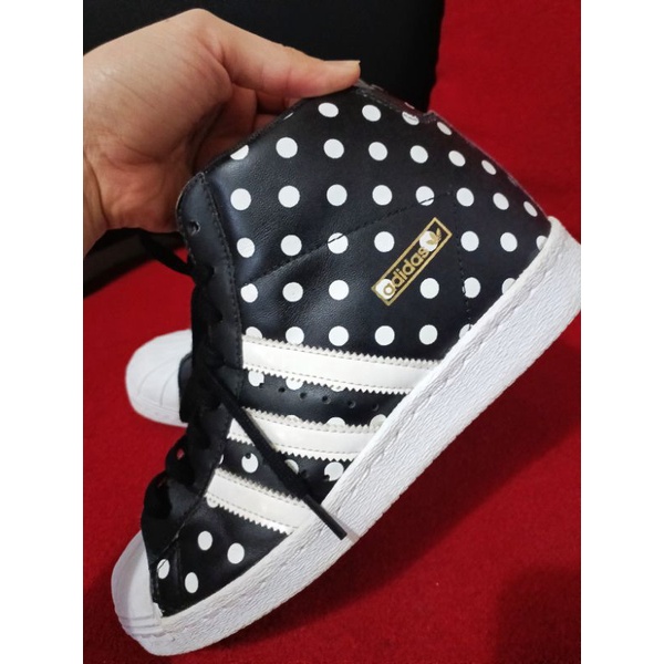 Jual Preloved Sepatu Sneaker Adidas Originals Superstar UP W Polkadot Wedges  Sneakers Black/White S81377 Women's | Shopee Indonesia