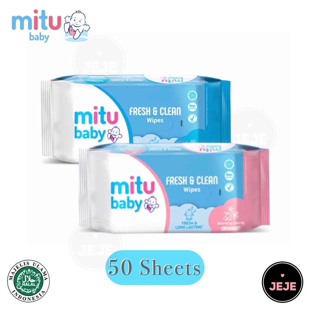 Jual MITU Baby Tisu Basah Fresh & Clean Wipes | Tissue Blossom Berry ...