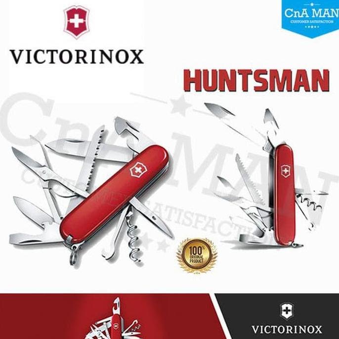Jual VICTORINOX HUNTSMAN RED SWISS ARMY KNIFE PISAU LIPAT ORIGINAL
