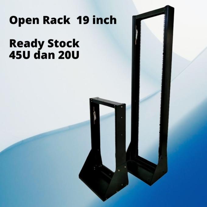 Jual NETWORK PERALATAN JARINGAN OPEN RACK 19 INCH 45U HITAM | Shopee ...