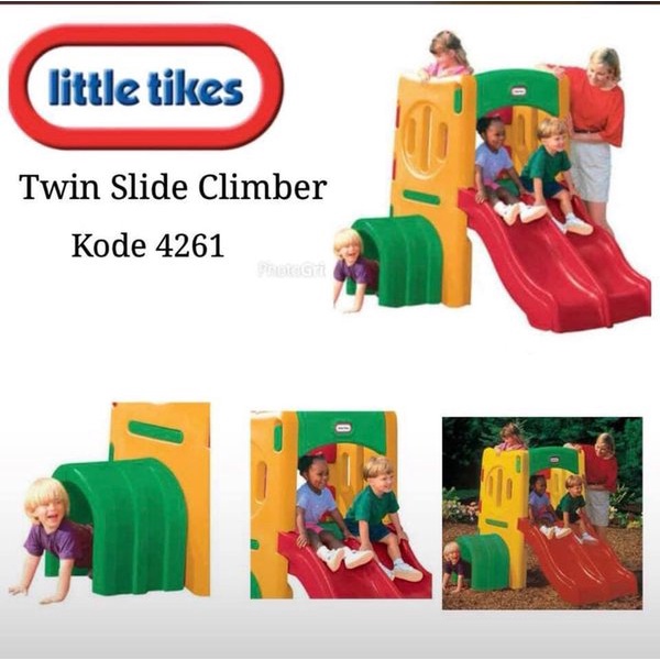 Little tikes outdoor twin slide best sale tunnel climber