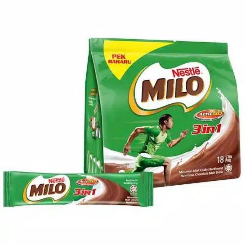 Jual Milo Active Go 3 In 1- Nestle Milo 3 In 1 (per Sachet)@33gr/sachet ...