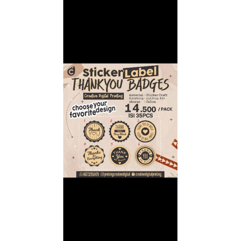 Jual Stiker Thankyou | Shopee Indonesia