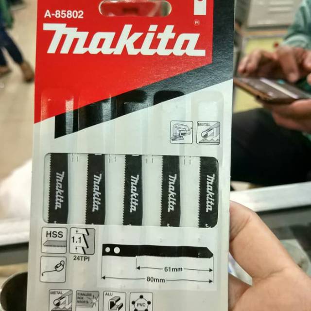 Jual MAKITA Mata Jigsaw Besi No 1 A-85802 Mata Mesin Jig Saw Potong - View #3