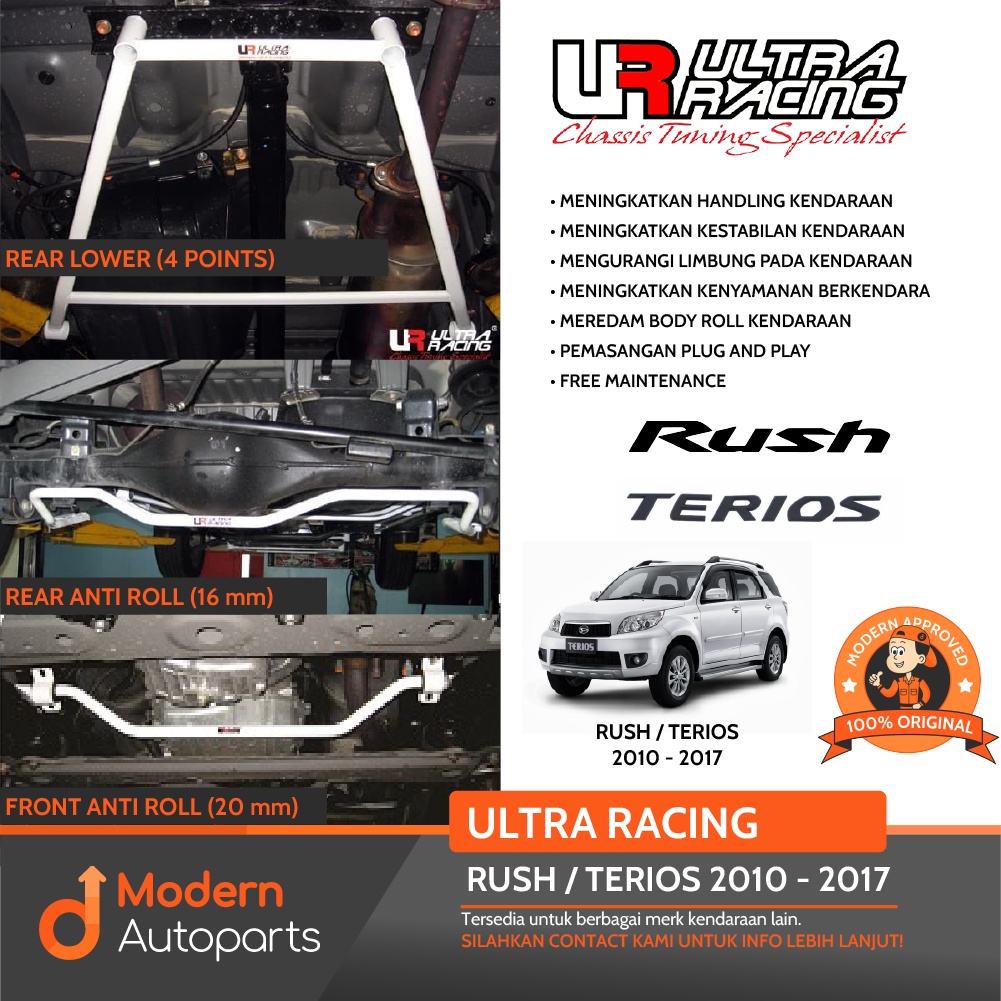 Jual PAKET Stabilizer Ultra Racing Rush Terios 2010 - 2017 1 SET ...