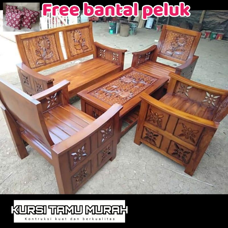 Jual Kursi Tamu Minimalis Kayu Jati Minimalis Kursi Sudut Tamu Kayu