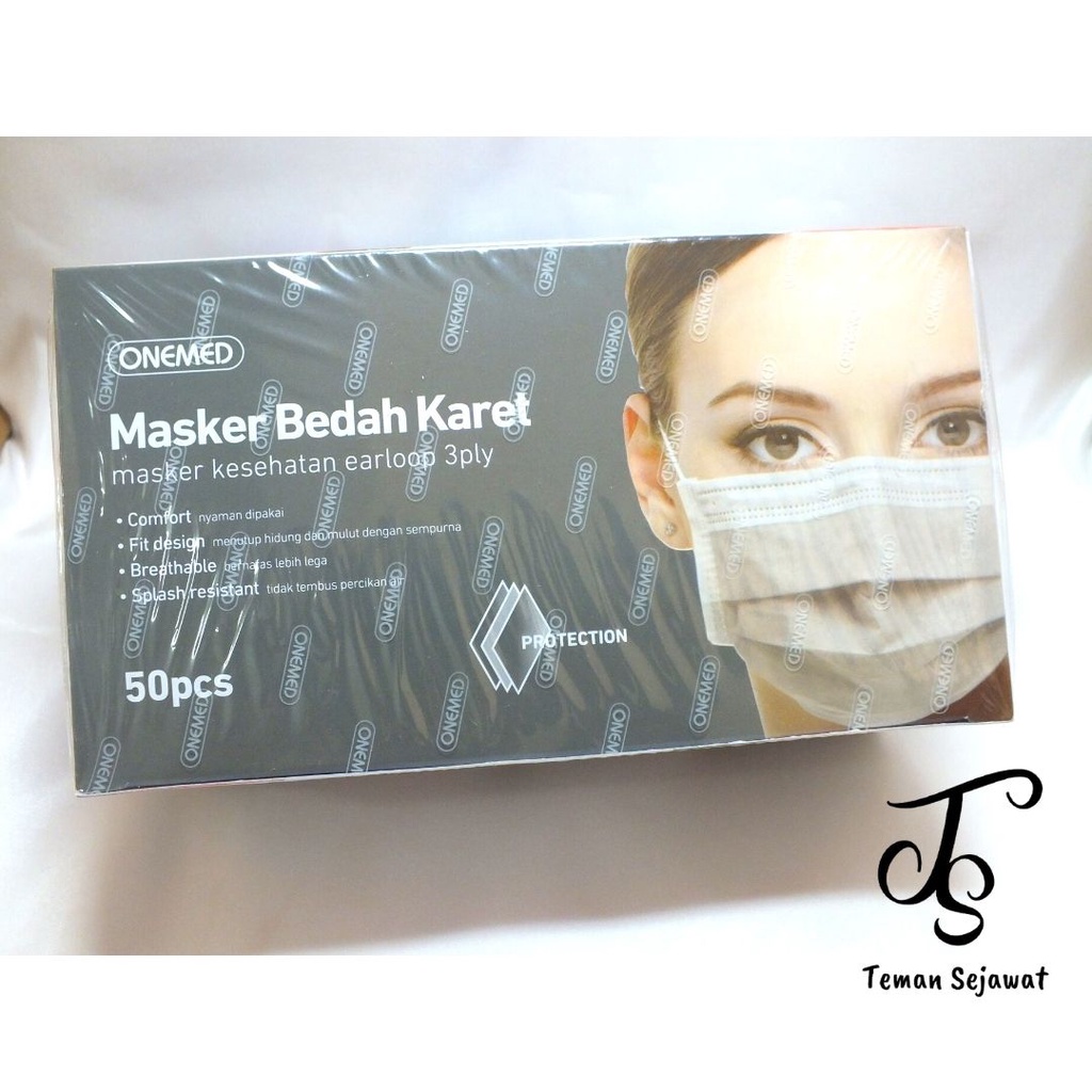 Jual MASKER EARLOOP BEDAH ONEMED MEDIS 3 PLY ISI 50 ORI | Shopee Indonesia