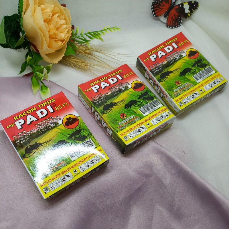 Jual Racun Tikus Cap Padi Perbox Isi 10sachet (1box) | Shopee Indonesia