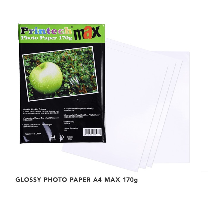 Jual Senikertas Kertas Foto Photo Paper Printech Glossy Max A4 170g