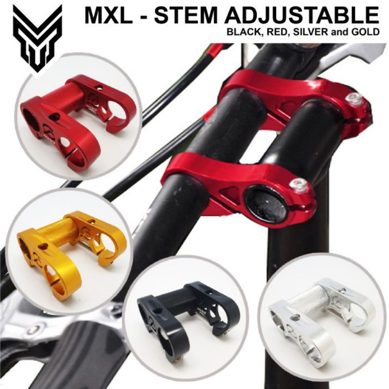 Jual DOUBLE STEM ADJUSTABLE STEM RISER MXL FOLDING BIKE SEPEDA LIPAT ...