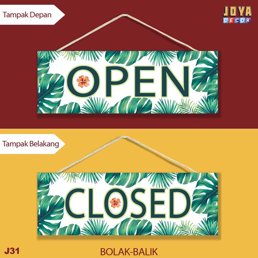 Jual Wall Decor Hiasan Dinding Open Closed JJ31 | Shopee Indonesia