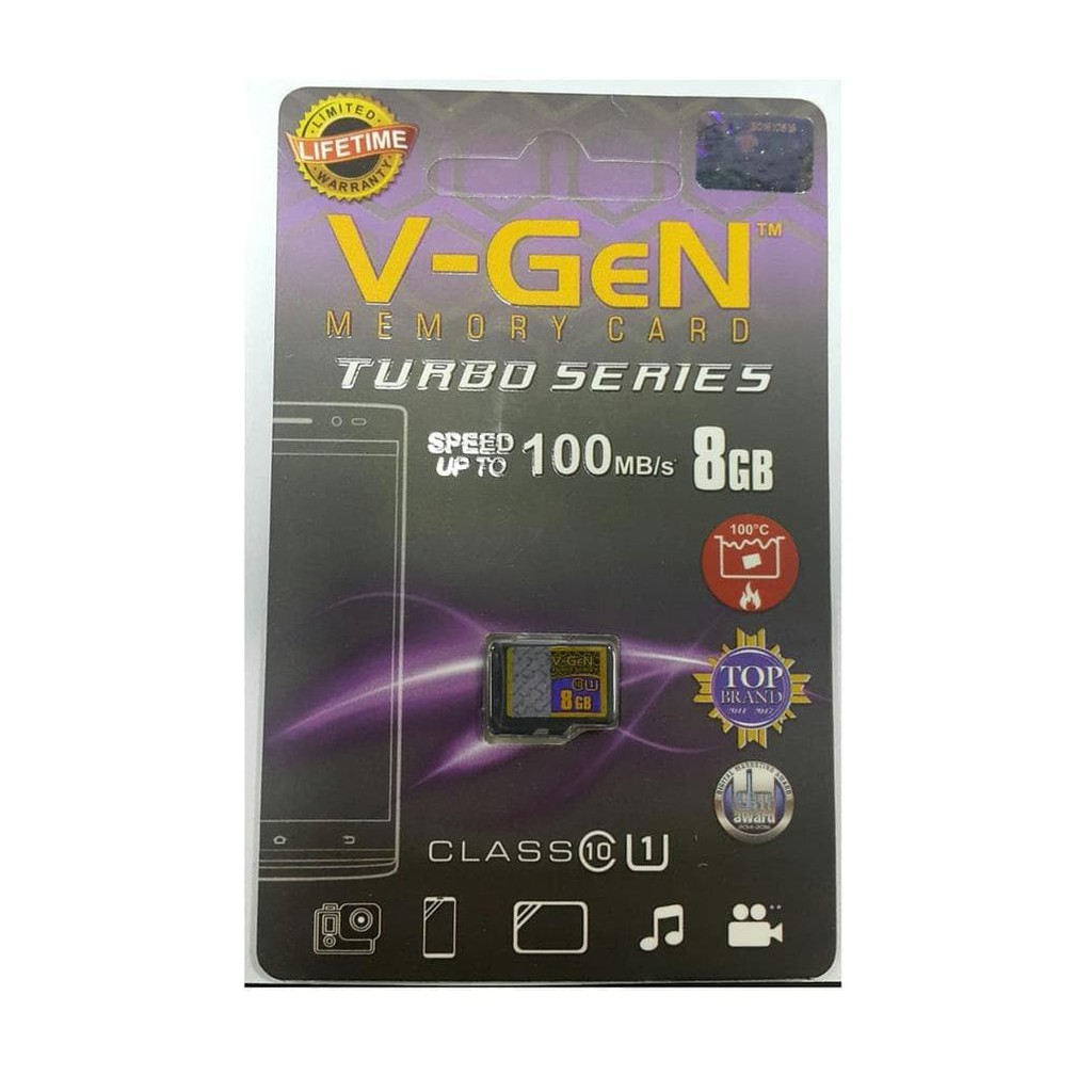 Jual MEMORY CARD VGEN 8GB CLASS 10 MEMORI HP V-GEN 8GB CLASS 10 MICRO ...