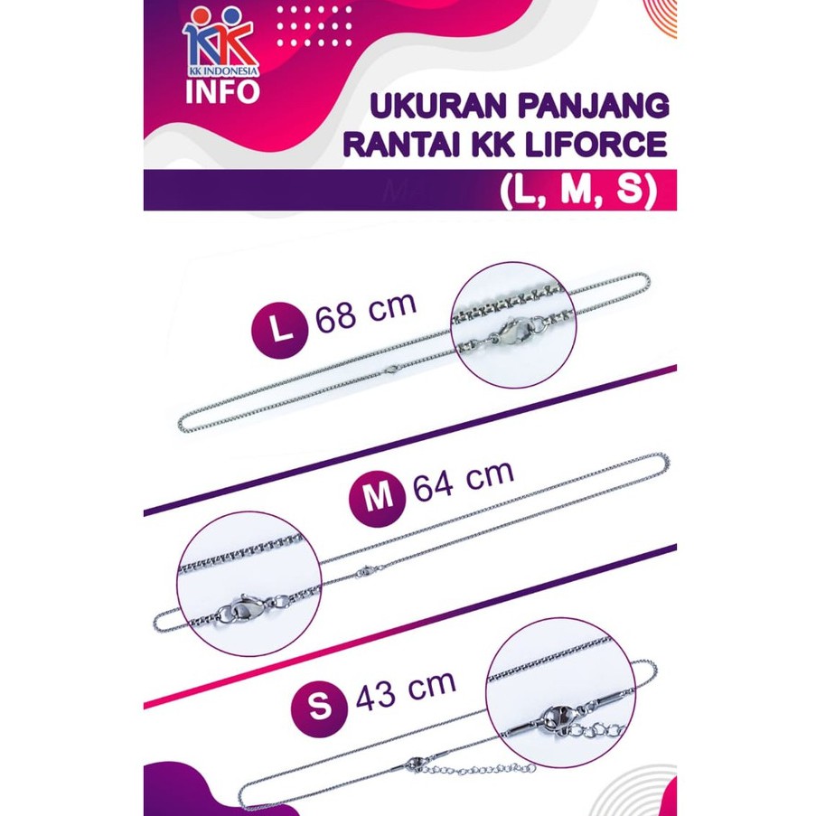 Jual Rantai Kalung Chain KK Liforce Silver Rose Gold (Tersedia 3 Macam ...