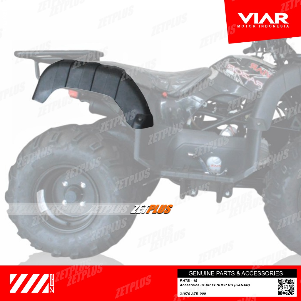 Jual REAR fender KANAN (RH) ATV RAZOR /body cover spakbor BELAKANG viar ...