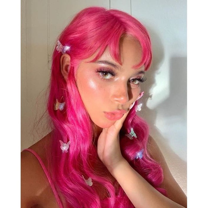 Jual COLORE FRESCO SHOCK PINK CAT RAMBUT PINK NEON BAHAN DASAR AIR ...