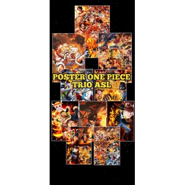 Jual Poster ONE PIECE TRIO ASL Keren dan aesthetic sangat Murah dan ...