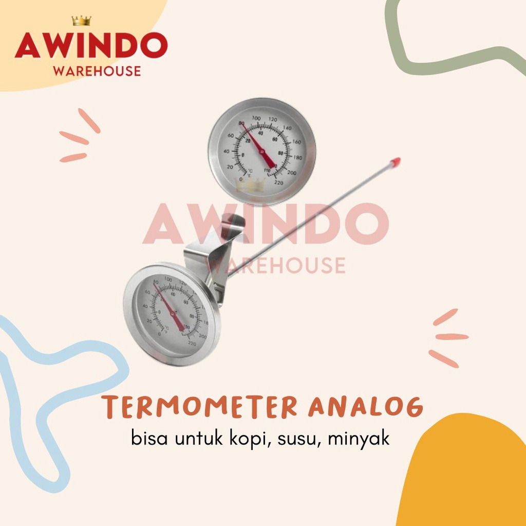 Jual TERMOMETER SUSU - Thermometer Barista Kopi Susu Air Minyak Cafe ...