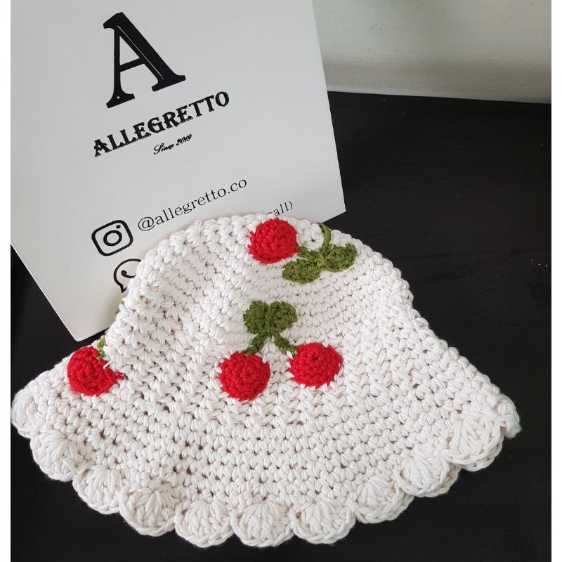 Jual Crochet Bucket Hat (Topi Rajut) | Shopee Indonesia