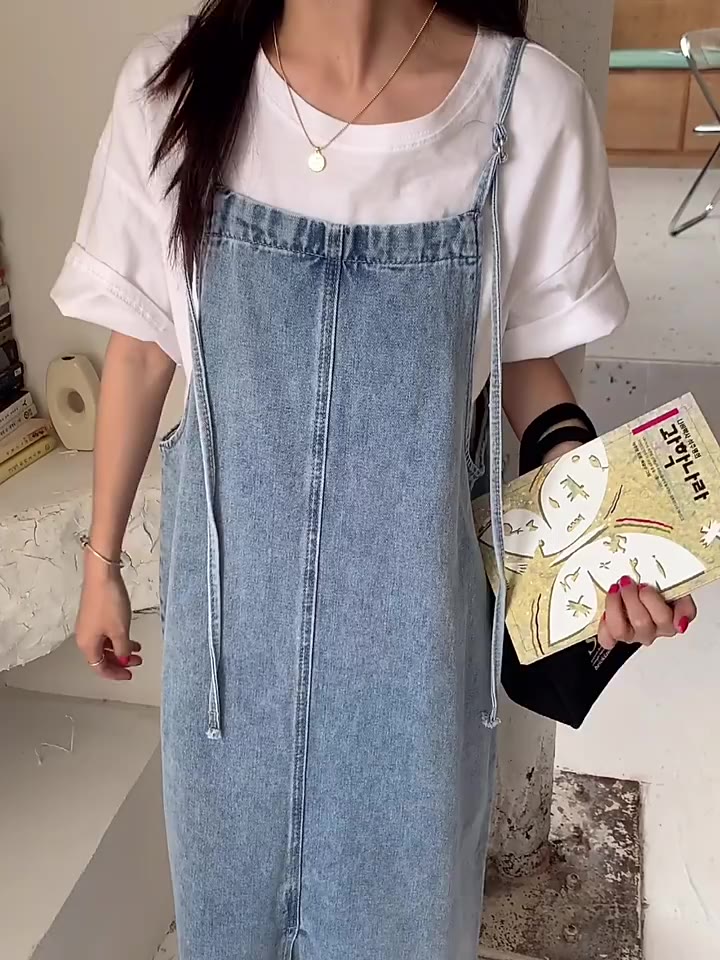 Jual Overall Rok Jeans Panjang Modern Wanita Rok Denim Big Size rok ...