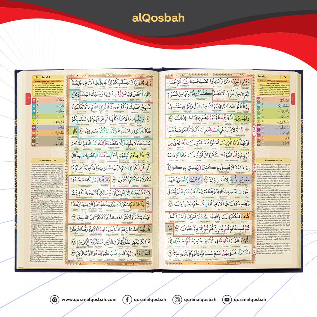 Jual Al Quran Tajwid Warna Alquran Hafalan Terjemaah Perkata 7 Blok