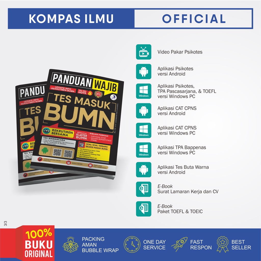 Jual Kompas Ilmu Buku Panduan Wajib Tes Masuk BUMN / CPNS / PPPK / ASN ...