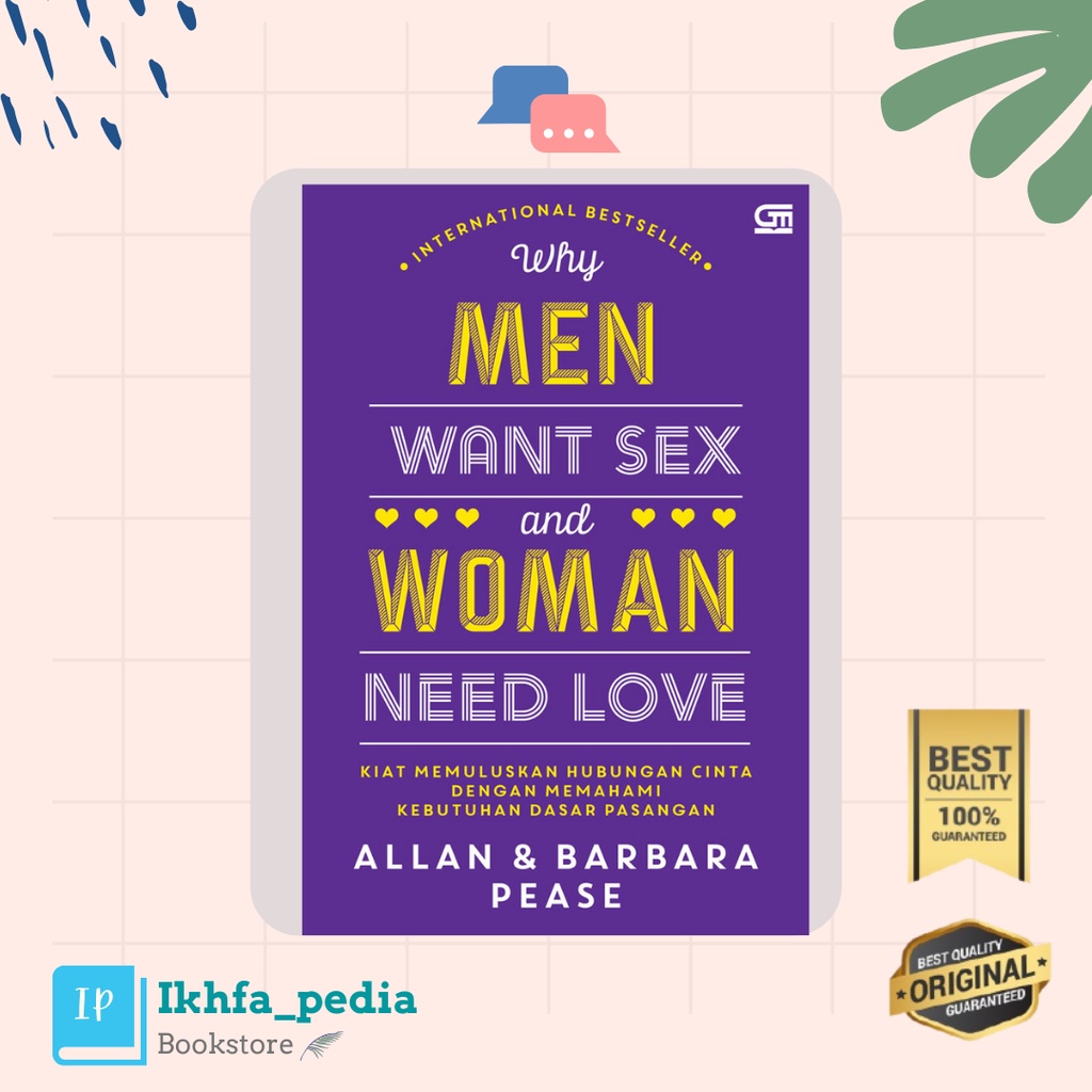 Jual Buku Best Seller Why Men Want Sex And Women Need Love Shopee Indonesia 4188